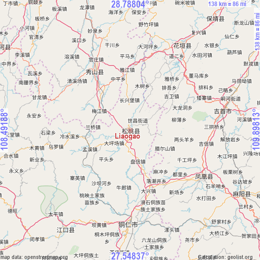 Liaogao on map