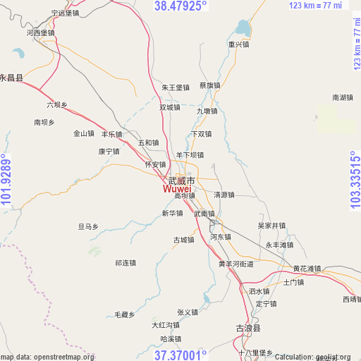 Wuwei on map