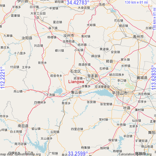 Liangwa on map