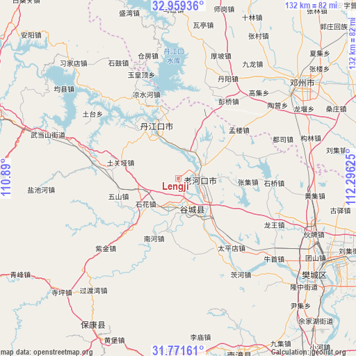 Lengji on map