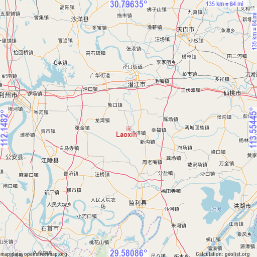 Laoxin on map