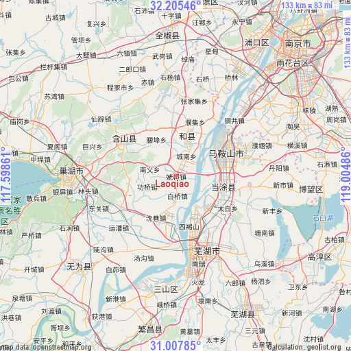 Laoqiao on map