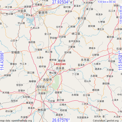 Laoqiao on map