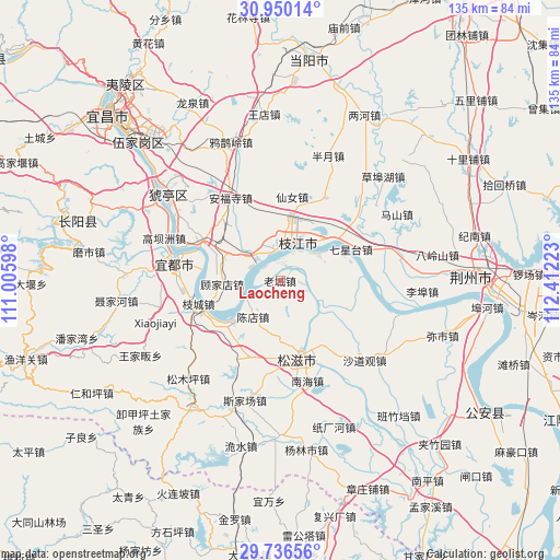 Laocheng on map