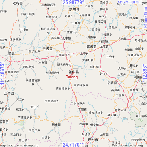 Tafeng on map