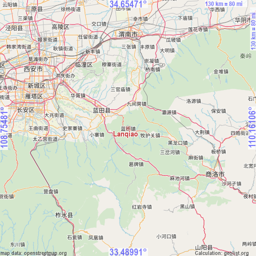 Lanqiao on map