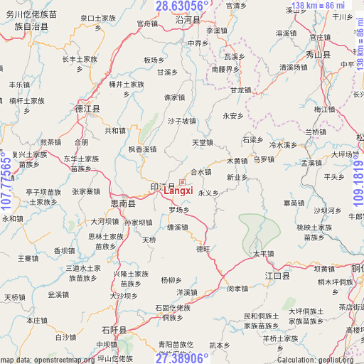 Langxi on map