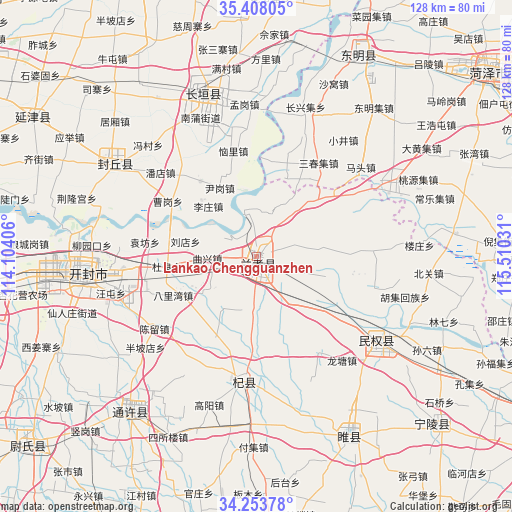 Lankao Chengguanzhen on map