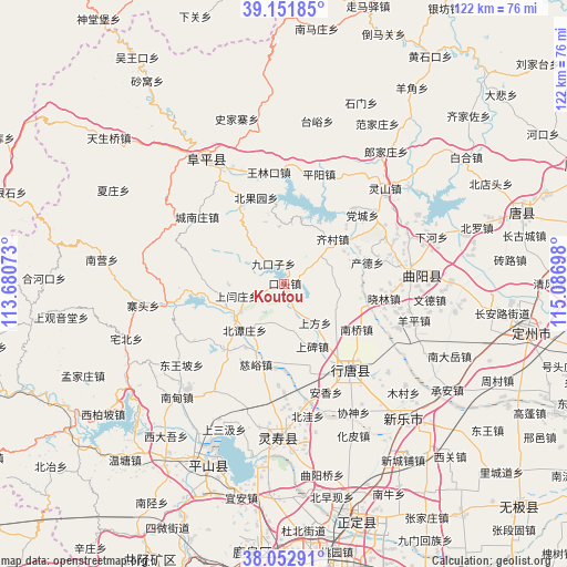 Koutou on map