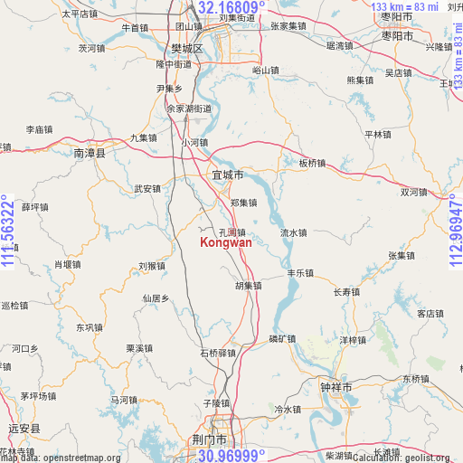 Kongwan on map