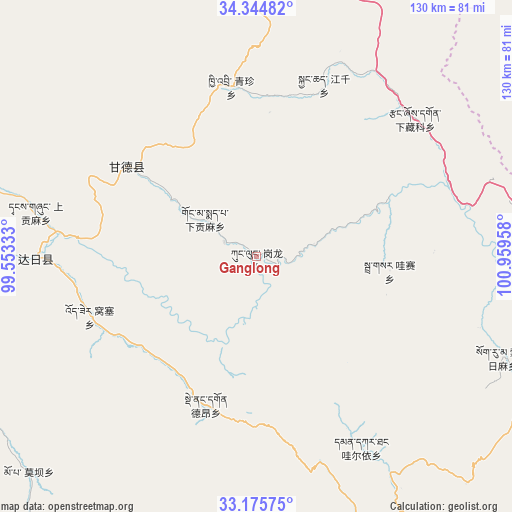 Ganglong on map