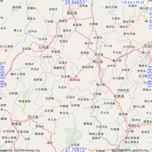 Aikou on map