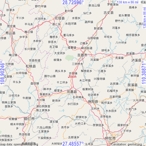 Jixin on map