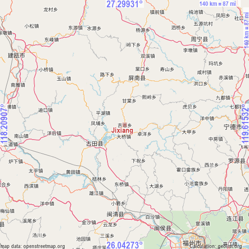 Jixiang on map