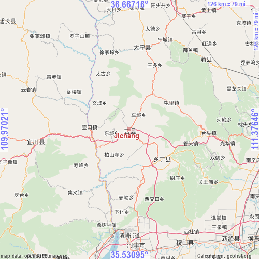 Jichang on map