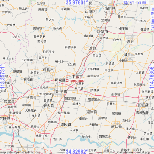 Chengjiao on map