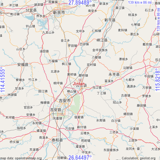 Jintan on map