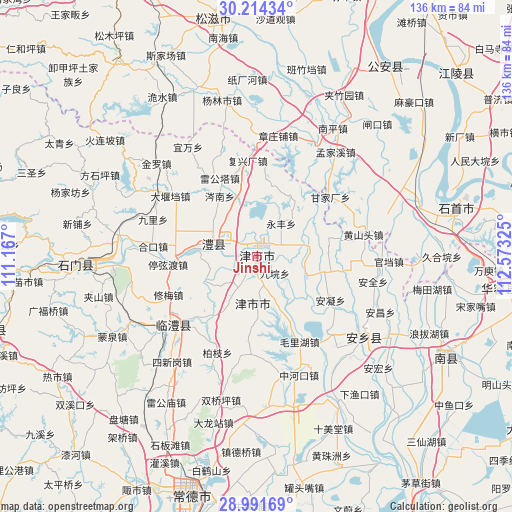 Jinshi on map