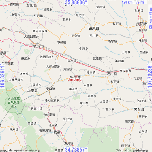 Jinping on map