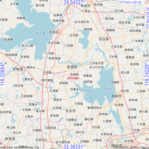 Jinnan on map