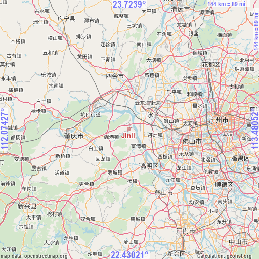 Jinli on map