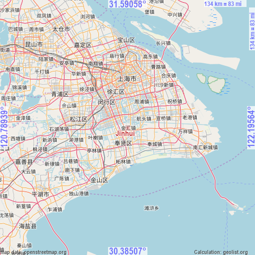 Jinhui on map