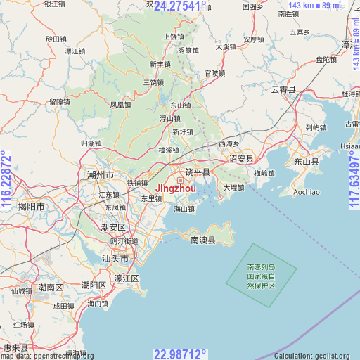 Jingzhou on map