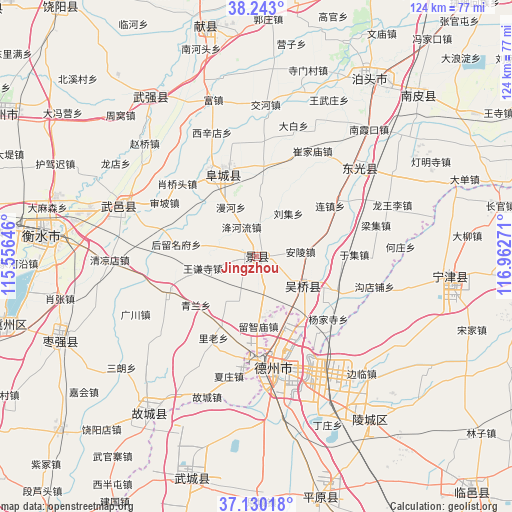 Jingzhou on map