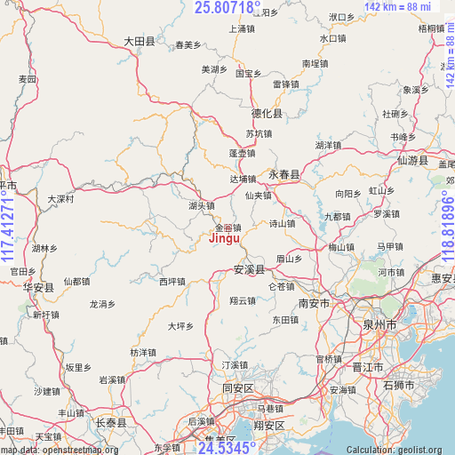 Jingu on map