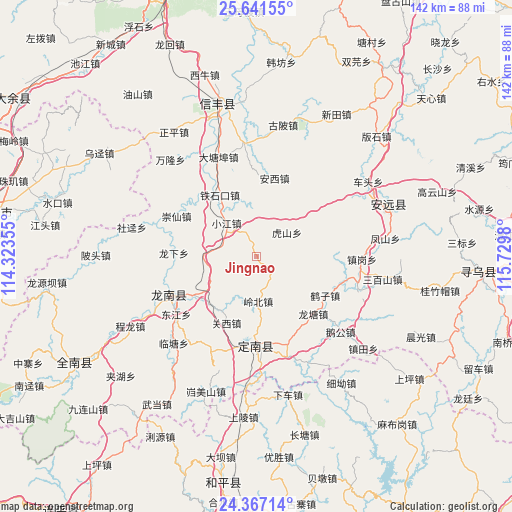 Jingnao on map