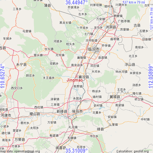 Jingmao on map
