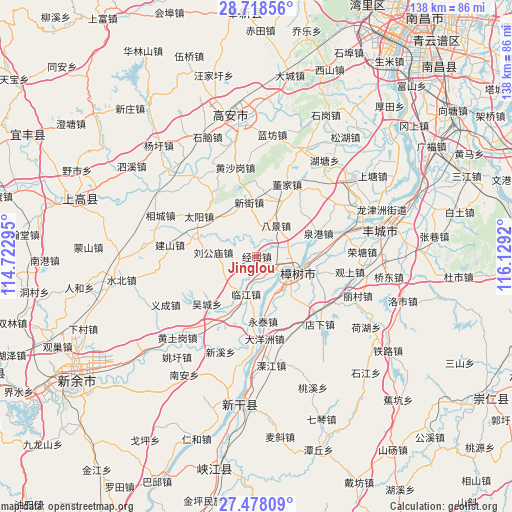 Jinglou on map