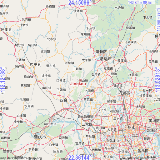 Jingkou on map