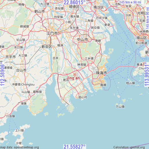 Jing’an on map