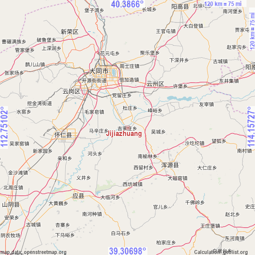 Jijiazhuang on map