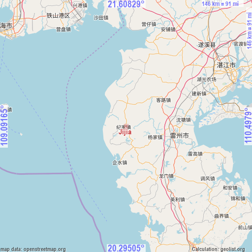 Jijia on map