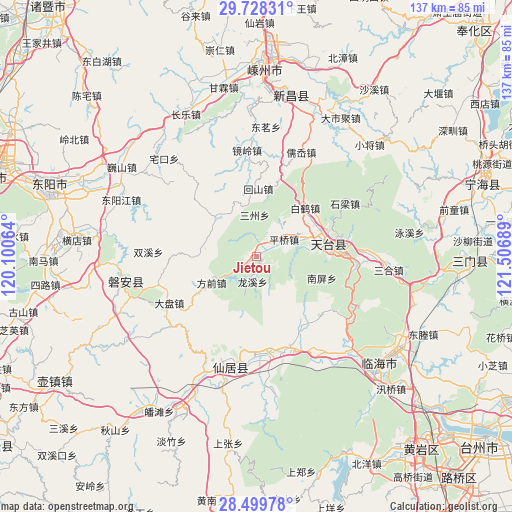 Jietou on map