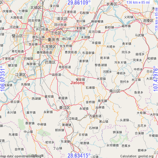 Jielong on map