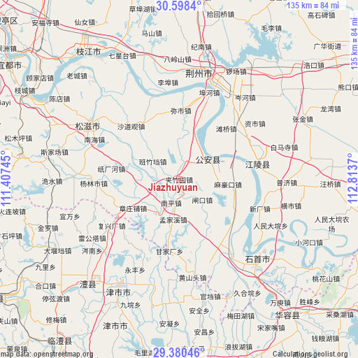 Jiazhuyuan on map