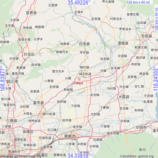 Jiaqu on map