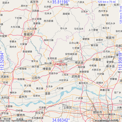 Jiaozuo on map