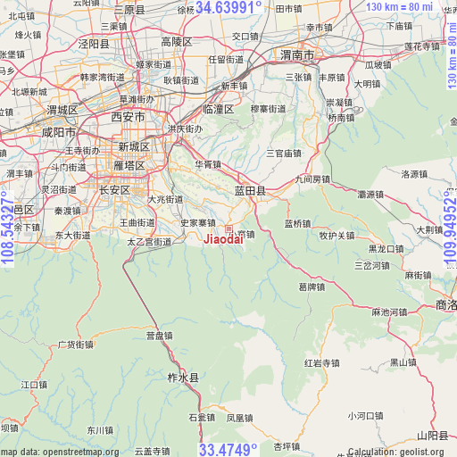 Jiaodai on map