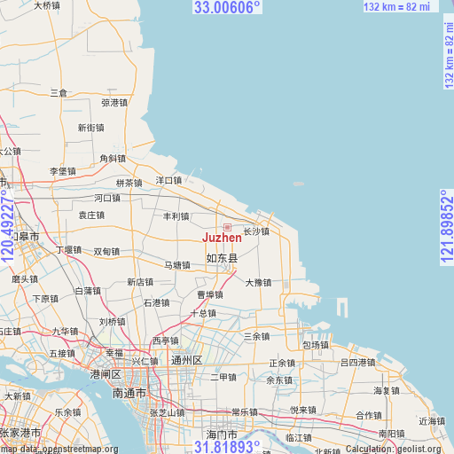 Juzhen on map