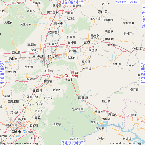 Gujiang on map