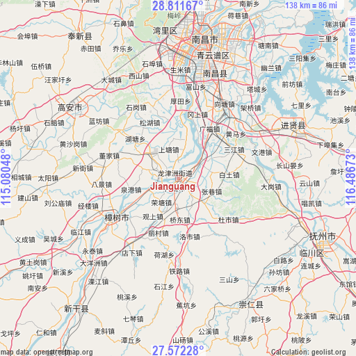 Jianguang on map