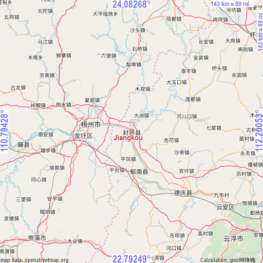 Jiangkou on map