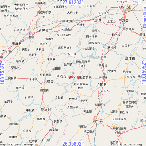 Jiangdong on map