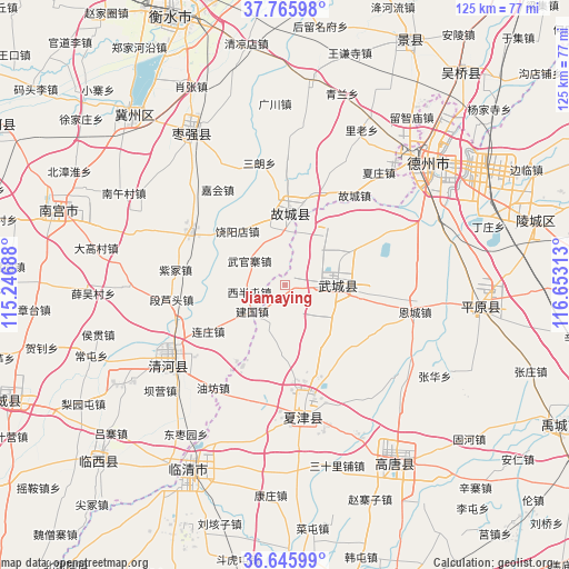 Jiamaying on map