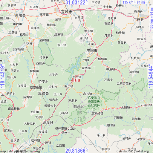 Jialu on map