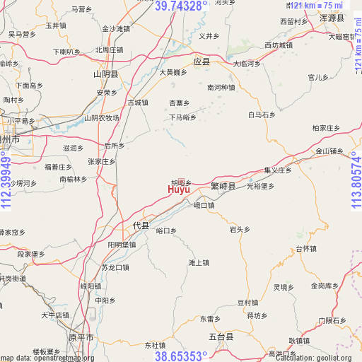 Huyu on map